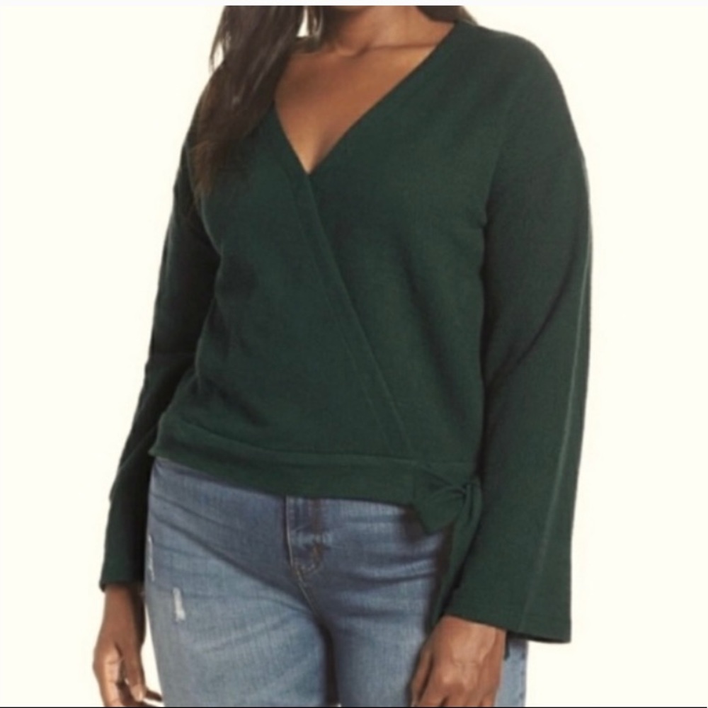 Madewell Women's Corduroy Kinston Side-Button Wrap Top